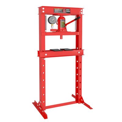 TEMU Wiltec 12t Profi Workshop Press, 420mm, Hydraulic Press Made Of Steel, Frame Press With Manometer, Bearing Press Image