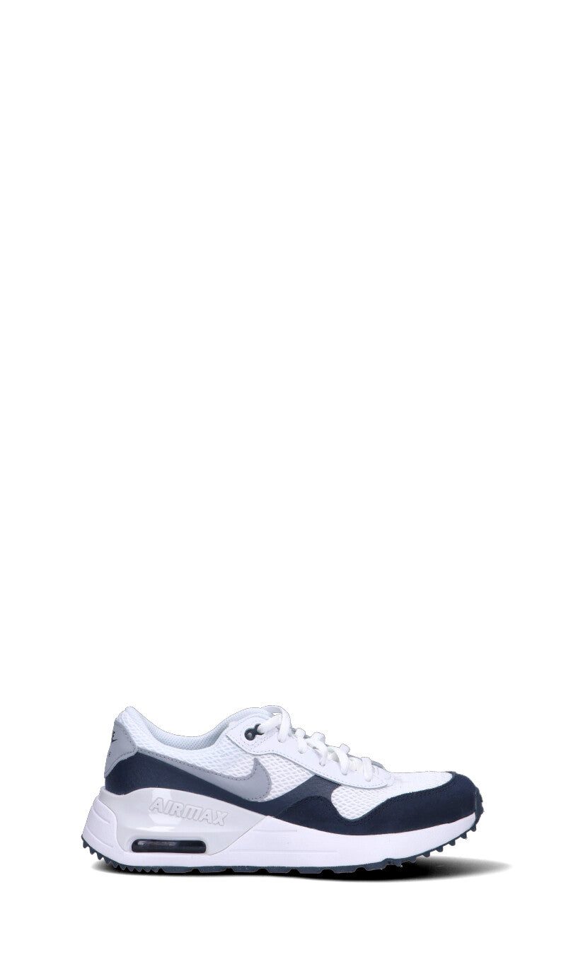 NIKE - AIR MAX SYSTM (GS) Sneaker ragazzo bianca/blu in pelle