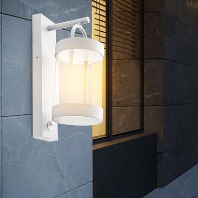 LED Wandlampe Außenleuchte Fassadenlampe weiß Laterne Haustürleuchte, Aluminium, 1x LED warmweiß, Image