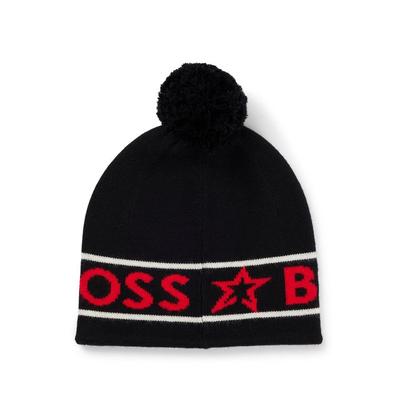 X Perfect Moment Wool Beanie Hat With Logo Intarsia