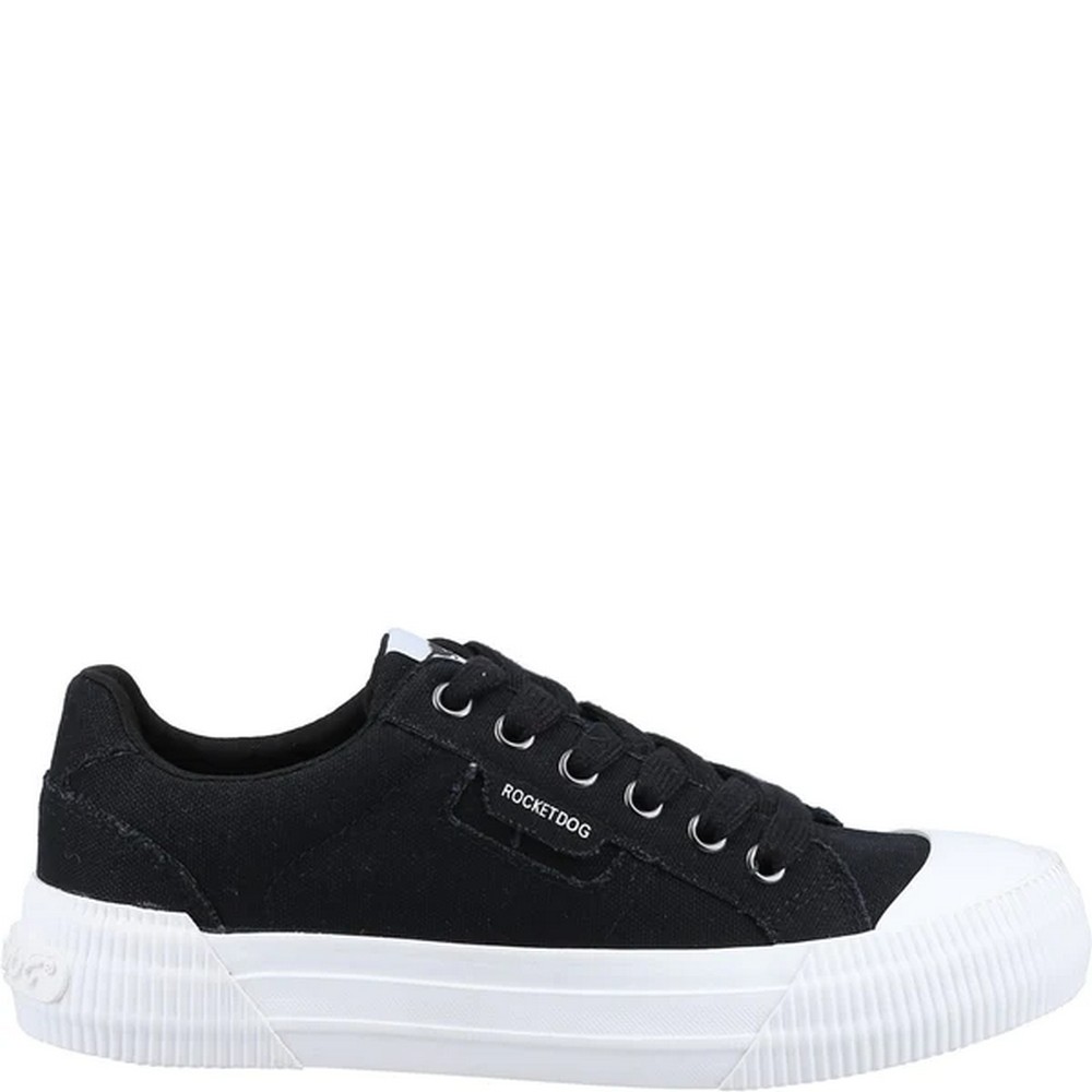 Rocket Dog Womens/ladies Cheery 12A Canvas Trainers (black) - Size UK 6 | Rocket Dog Sale | Discount Designer Brands