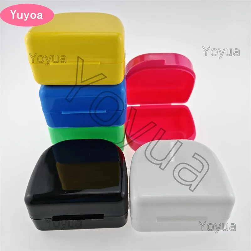 40Pcs Große Kunststoff Tablett Box Dental Kieferorthopädische Retainer Box Fall Kunststoff Zähne Container Prothese Box Falsche Zähne Schutzhülle Image