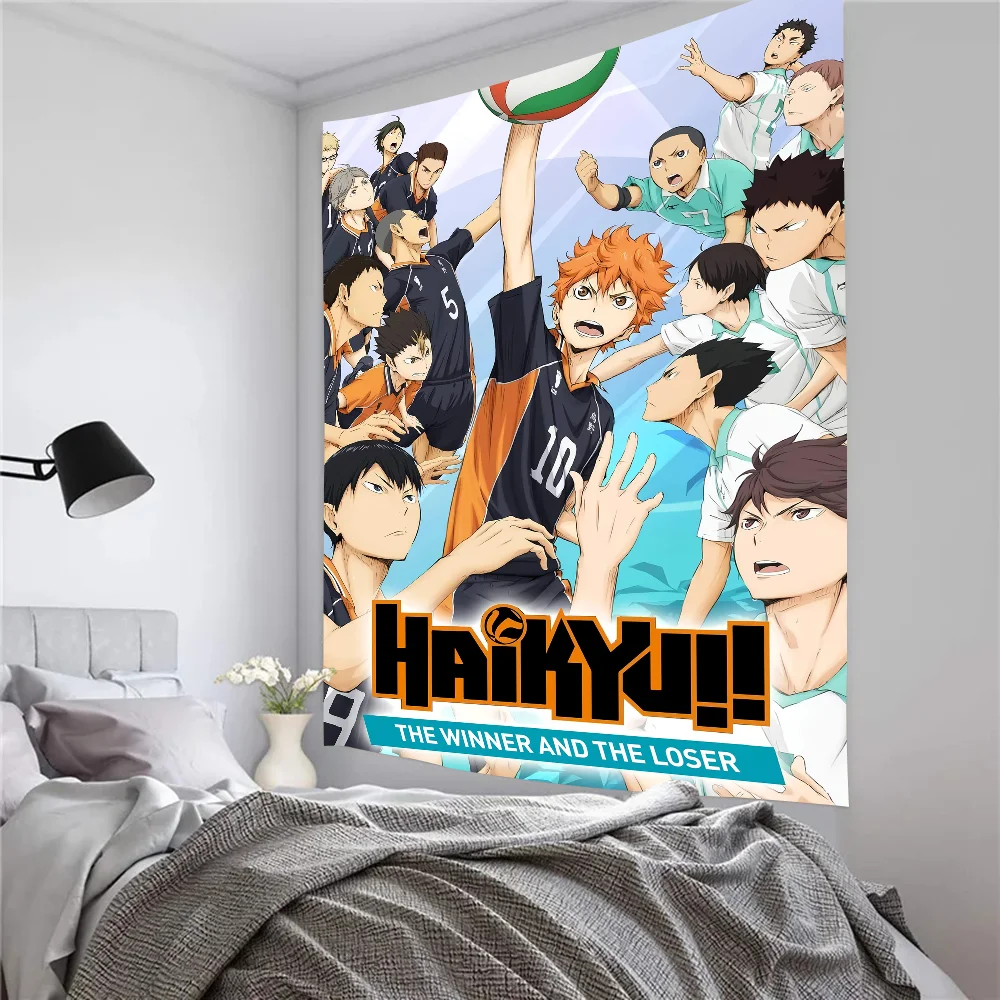 Japan Anime Haikyuu Fotografie Hintergrund für Mädchen Baby Dusche Geburtstag Party Decor Fee Tisch Kinder Dessert Tisch Banner Versorgung Image