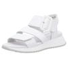 Riemchensandale RIEKER SPORT, Damen, Gr. 43, weiß, Leder, unifarben, casual, Schuhe, Sommerschuh, Klettschuh, Outdoorsandale mit weichem Fußbett