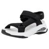 Trekkingsandale RIEKER SPORT "Byron Bay vegan", Damen, Gr. 42, schwarz (schwarz, sohle weiß), Lederimitat, Textil, casual, Schuhe, Outdoorsandale, Sommerschuh, Klettschuh mit RiekerAir Dämpfung