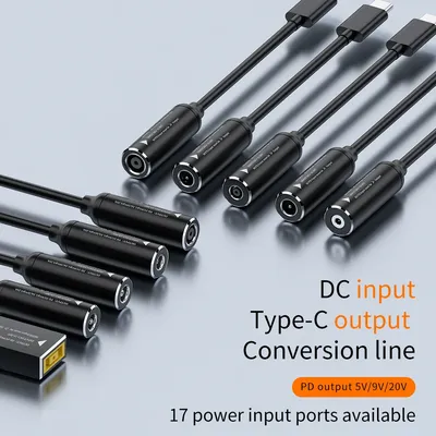 65 W USB Typ C PD Schnellladekabel Konverter für Dell HP Asus Lenovo Samsung Laptop DC Netzteil auf Image