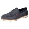 Slipper MUSTANG SHOES, Herren, Gr. 44, blau (dunkelblau), Lederimitat, casual, Schuhe, Mokassin, Loafer, Sneaker mit weicher Innensohle