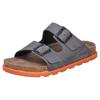 Pantolette RIEKER, Herren, Gr. 46, grau, Nubukleder, klassisch, Schuhe, Sommerschuh, Strandschuh, Hausschuh mit bequemem Fußbett