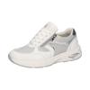 Sneaker WALDLÄUFER "H-JILL", Damen, Gr. 8 (42), silber (weiß, silberfarben), Leder, Textil, kontrastfarbene Details, sportlich, Schuhe, Schnürschuh, Bequemschuh, Halbschuh in Komfortweite H (= sehr weit)