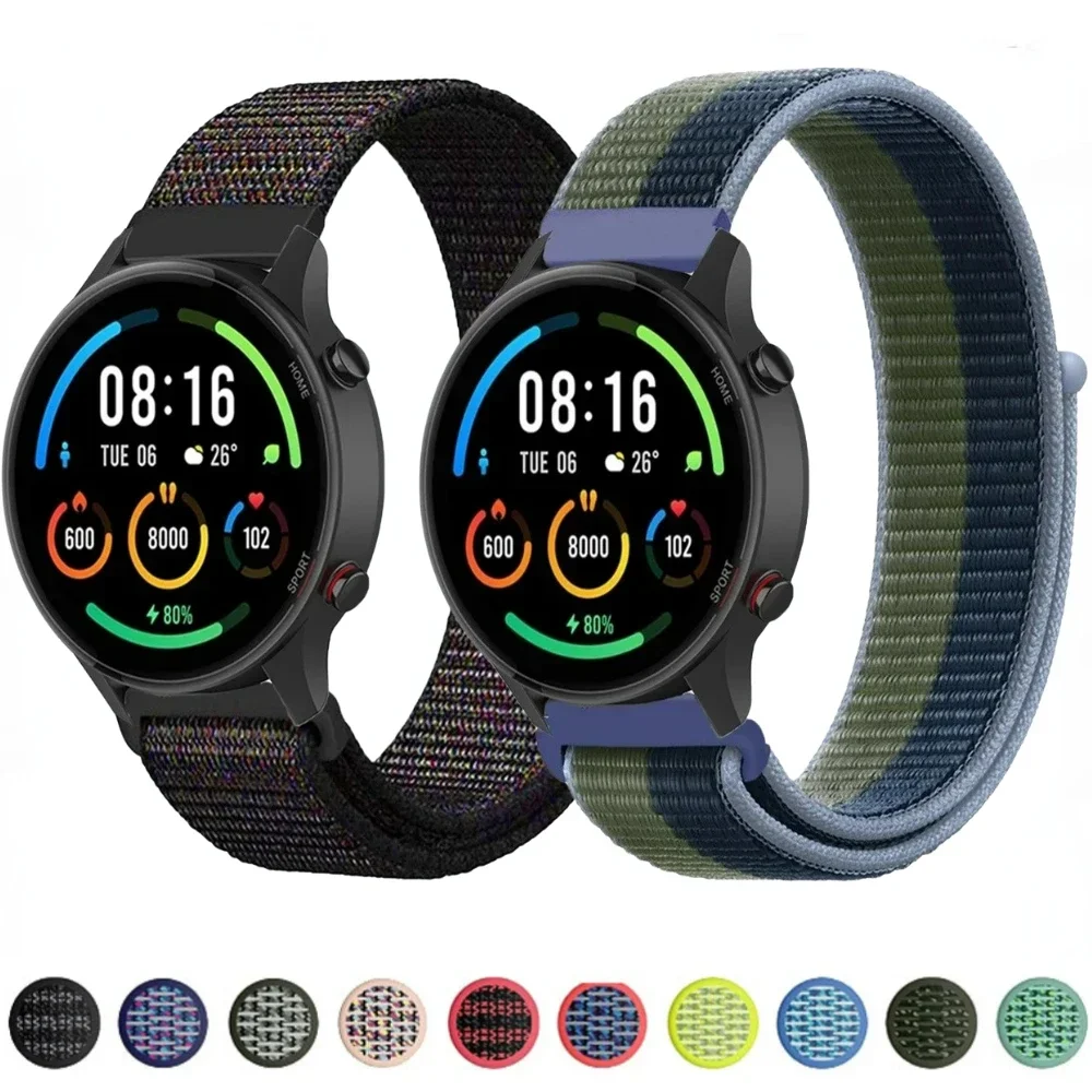 22mm Nylon Strap Für Xiaomi Mi Uhr S4 S3 S2 S1 Aktive Farbe Sport gürtel Armband Für Xiaomi MI uhr S1 Farbe Pro Handgelenk Strap Image