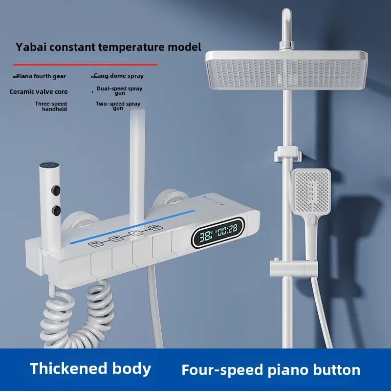 Kopf Dusche Wasserhahn Set Douche Dusche Dusche Set Haushalt Toilette Pistole Grau Dusche Badezimmer Digitale Regen Dusche