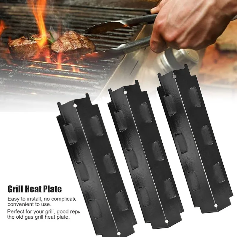 1/2/3/4 Stück Grill Wärmezelte Edelstahl Ersatz für Gasgrill Brenner Abdeckung Flammenbändiger BBQ Ersatzteile Image