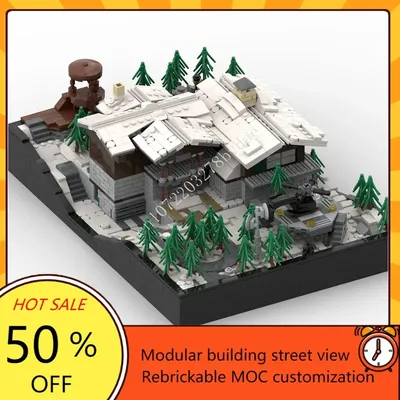 1843PCS Regenbogen Sechs Siege Chalet Mansion Modulare MOC Kreative street view Modell Bausteine Image