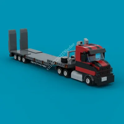 457PCS MOC Stadt Transport Fracht Lkw Anhänger mit Schlaf Cab Lkw Modell Bausteine Ziegel Kreative Image
