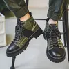 Hochwertige Rindsleder Herren stiefel Street Punk Style Herren schuhe Mode Outdoor Lederstiefel