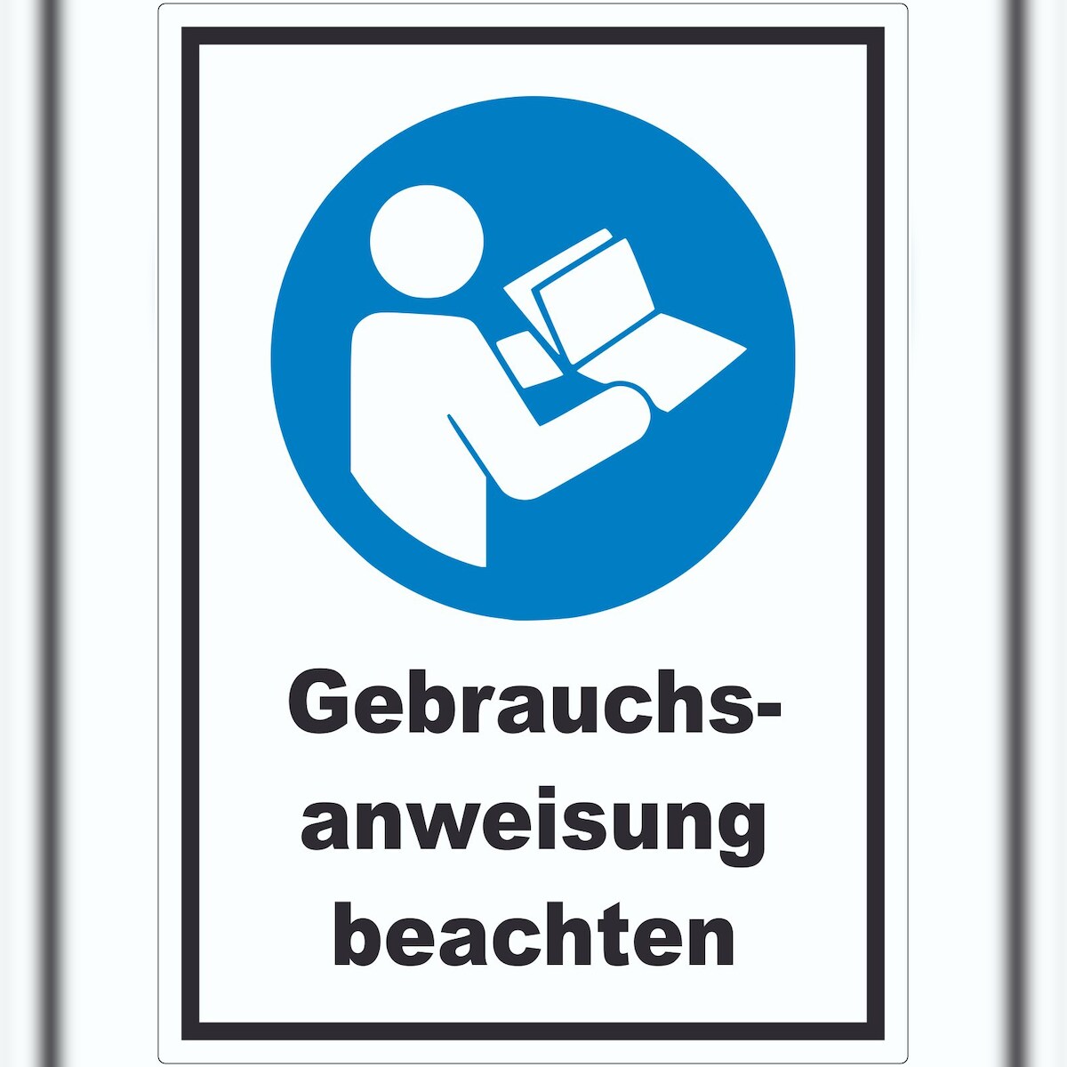 HB-Druck Gebrauchsanweisung beachten Aufkleber A8 (52x74mm) Image