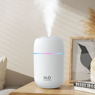 Mini USB portable air humidifier, aroma diffuser, LED cool light, for room, home, car, plant