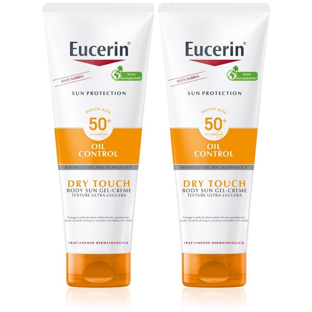 Eucerin Oil Control Dry Touch Sun Gel Creme SPF 50+ 200 ml 2x200 Crema