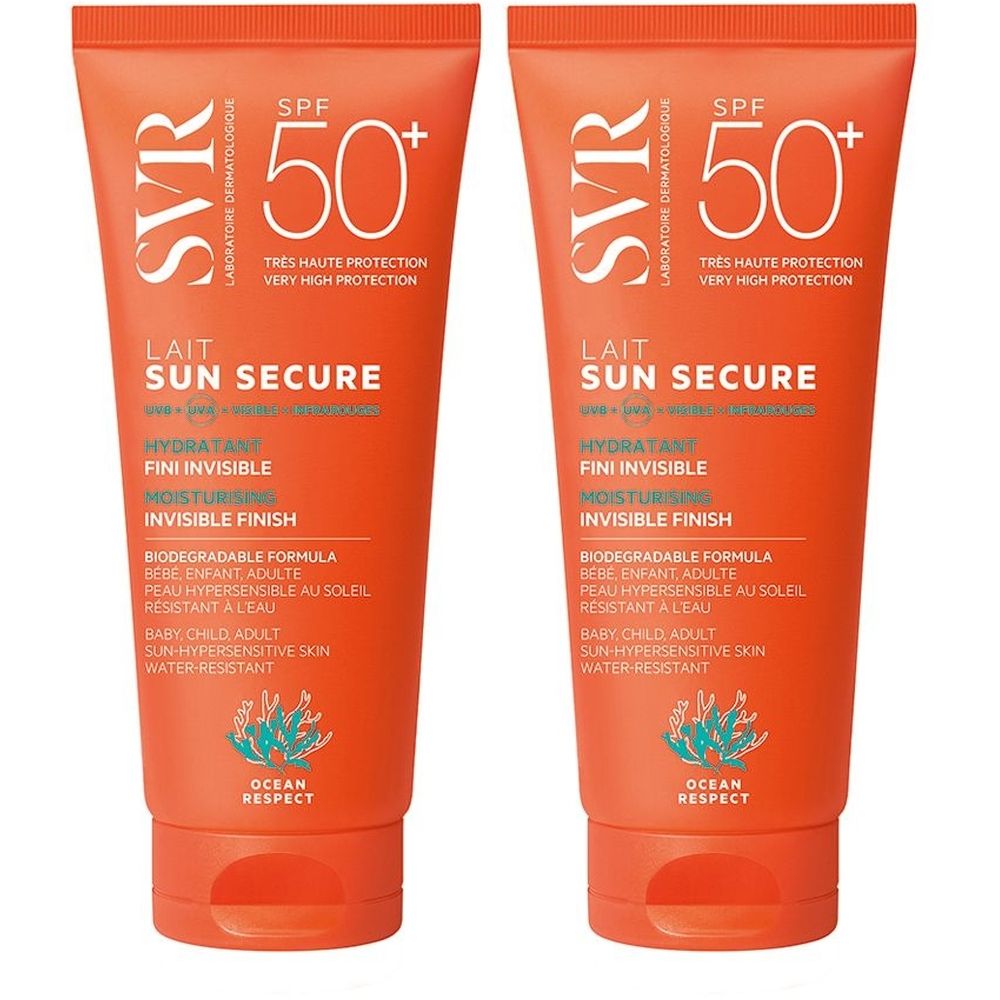 SVR SUN SECURE LAIT SPF50+ NUOVA FORMULA 2x100 ml Latte