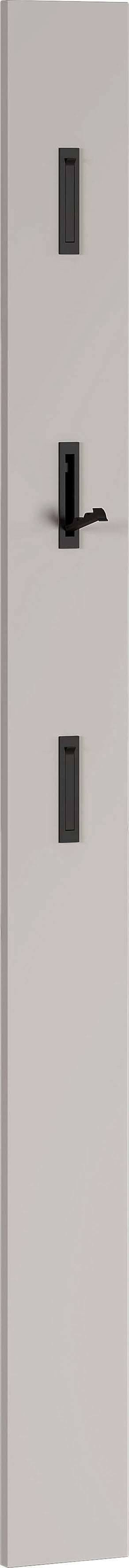 Garderobenpaneel GERMANIA "Colorado", grau (kaschmir), B:15cm H:170cm T:3cm, Garderobenpaneele, Garderobenpaneel, mit 3 Klapphaken in schwarz oder alufarben, Höhe 170 cm