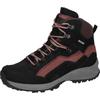 Trekkingschuh WALDLÄUFER "H-EMMA", Damen, Gr. 4,5 (37,5), bunt (schwarz, altrosa), Nubukleder, Textil, sportlich, Schuhe, Outdoor, Schnürschuh, High-Top mit TEX-Membran, Weite H (sehr weit)