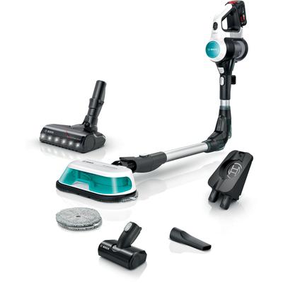 BOSCH Akku-Stielstaubsauger "Unlimited 7 ProHygienic Aqua BKS71HYG4, 2in1 Saugen & Wischen", weiß, B:25,2cm H:131,5cm T:20,4cm, Akkusauger, Knickrohr, Hygiene-Filter, 10 J. Motorgarantie, Mini-Turbo-Düse, weiß