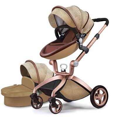 Hot Mom Stylish Baby Stroller: F22 Height-Adjustable Seat and Reclining Baby Carriage