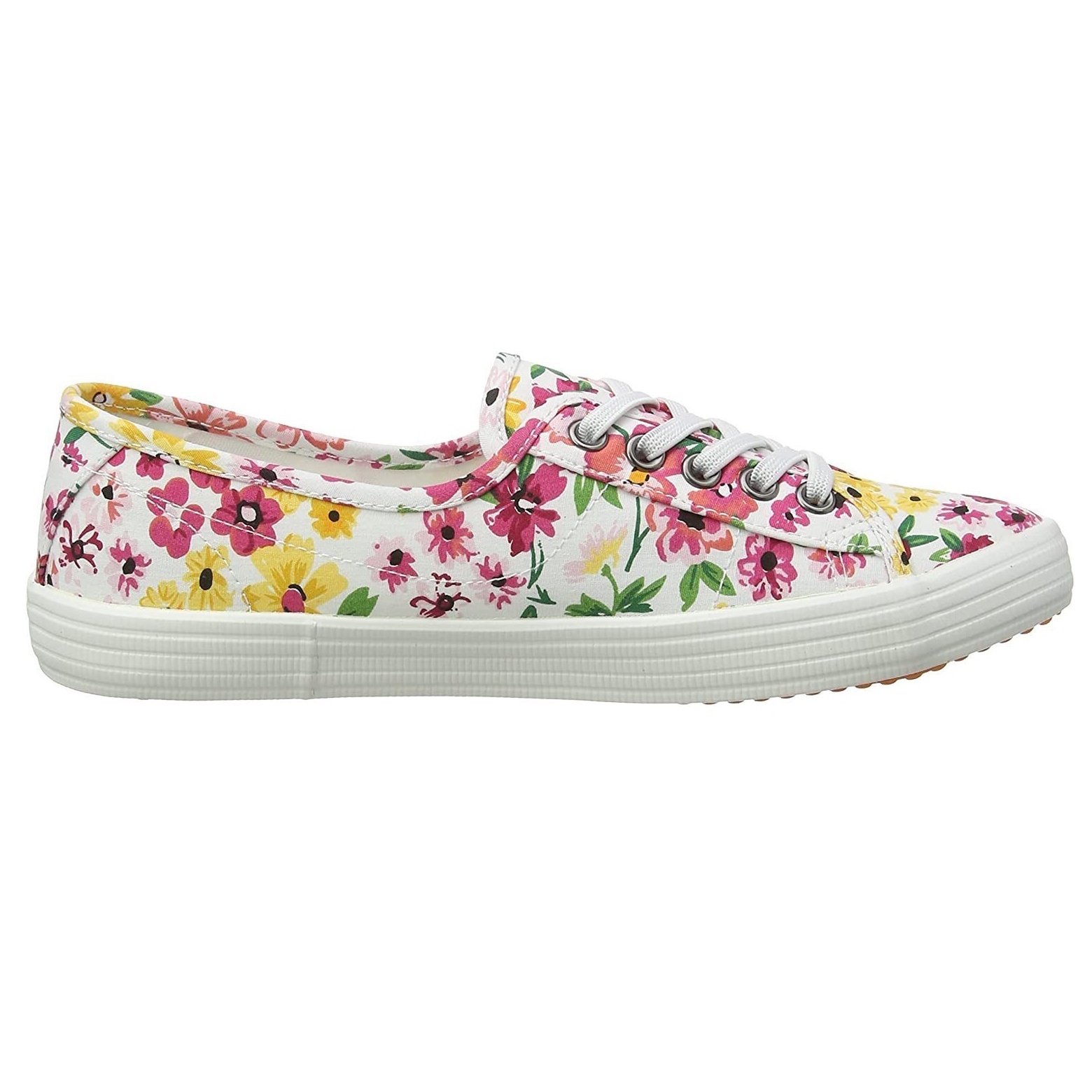 Rocket Dog Womens/ladies Chow Margate Floral Pumps (white/multicoloured) - Size UK 8 | Rocket Dog Sale | Discount Designer Brands