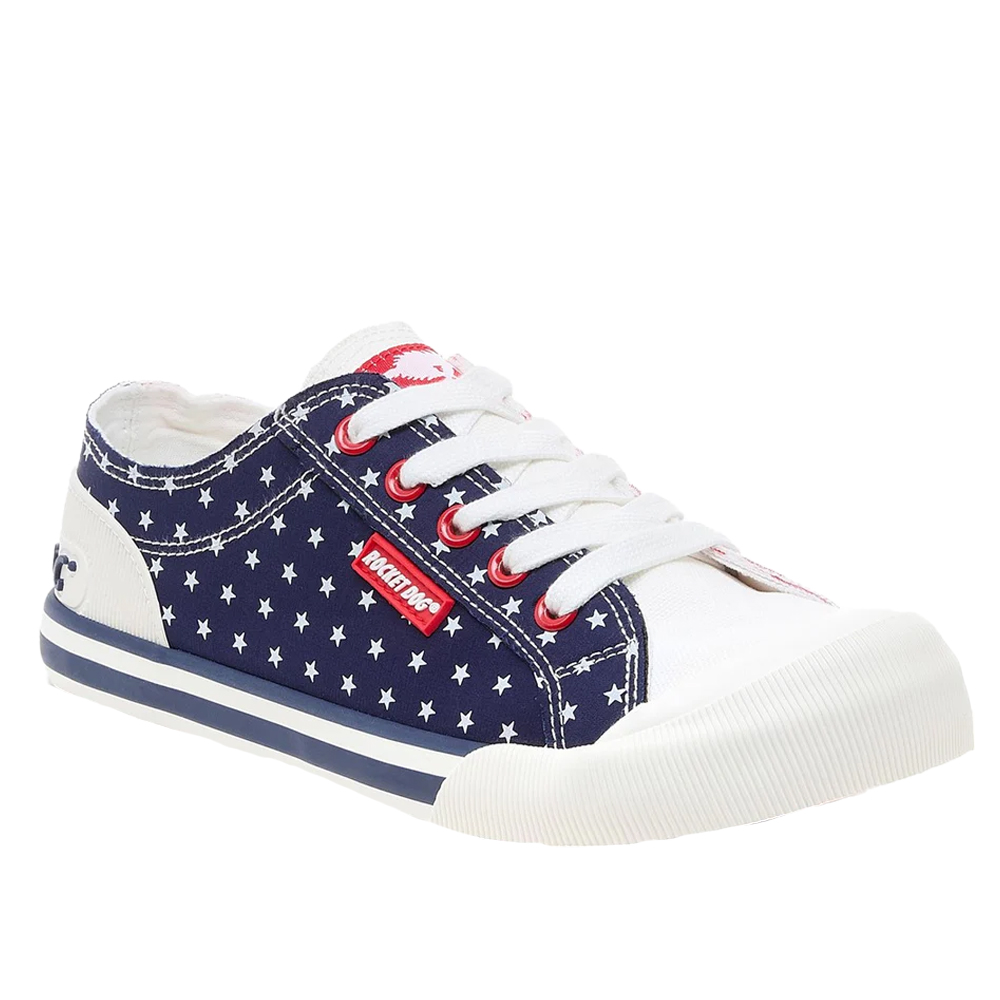 Rocket Dog Womens/ladies Jazzin Spangle Trainers (red/white/navy) - Size UK 4 | Rocket Dog Sale | Discount Designer Brands