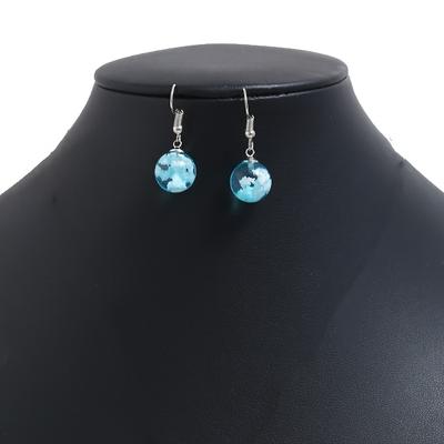 TEMU Funky & Transparent Resin Ball Earrings - Fashion Jewelry Image