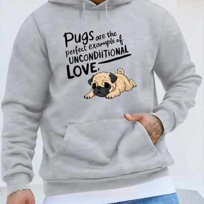 TEMU Cozy Graphic Hoodie For Men - Plush Pullover With Kangaroo Pocket, Long Sleeve, Casual Fashion Printed Top - Perfect Autumn & Winter Gift Image