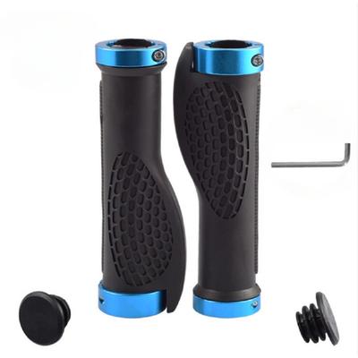 TEMU 1 Pair Black Anti-slip Silicone Bicycle Handlebar Grips, Pp Material, Non-slip For Road And Mountain Bikes, Cycling Accessories Image