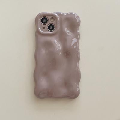 TEMU Wave Brown High-end Texture Popular Suitable For Protective Cover Creative For Iphone16 15 14 11 Pro Max Mobile Phone Case Image