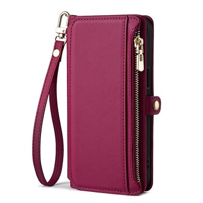 TEMU Leather Stand Flip Cover With Stand And Picture Frame Case Men And Women Mobile Phone Case For A16 A20 A20e A21s Crossbody Card Holder Wallet Zipper Phone Protection Case Image