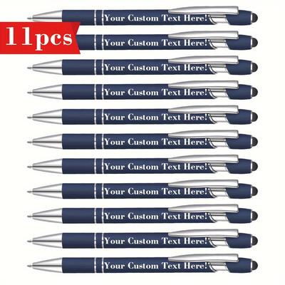 TEMU 11pcs Customizable Luxury Ballpoint Pens With , New Year, Christmas, Thanksgiving, Birthdays, And Weddings - Personalize , , Or Message, , Party Favors Image