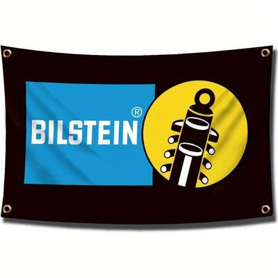 TEMU Racing Flag | 3x5 Feet | Polyester | Black, Logo | Ideal For Garage Or For Man Cave Wall Decor | No Power Needed | Tklk Brand Image