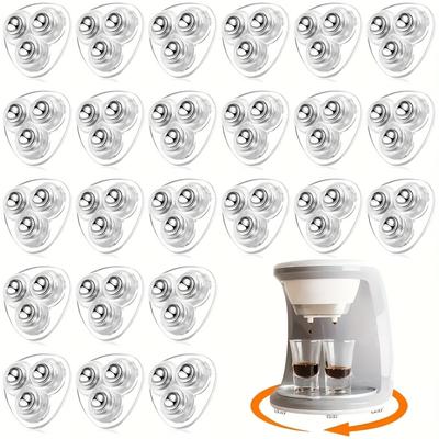 TEMU 16-pack Mini Self-adhesive Caster Wheels, , Abs Rotating Appliance Rollers For Kitchen & Home Use Image