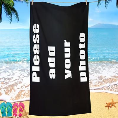 TEMU 1pc Custom Photo Beach Towel - , Quick-dry & Lightweight, Super Absorbent - Personalized With Your Image - Beach, Pool, Camping & Travel - Ideal Gift For Family & , Beach Blanket Image