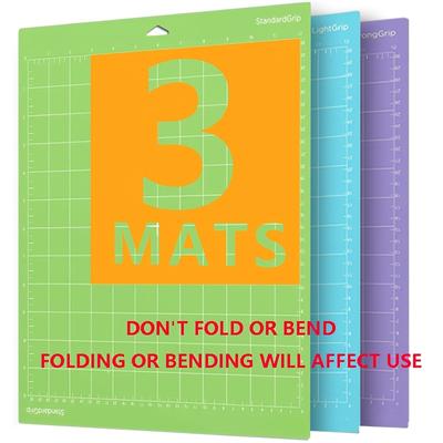 TEMU 6pcs/3pcs 12x12 Inch Pvc Rectangle Cutting Mats, Mixed Color, Fantasy Theme, Standard Grip, For Maker 3/maker/ 3/air 2/air/one, With Craft Accessories Set Image