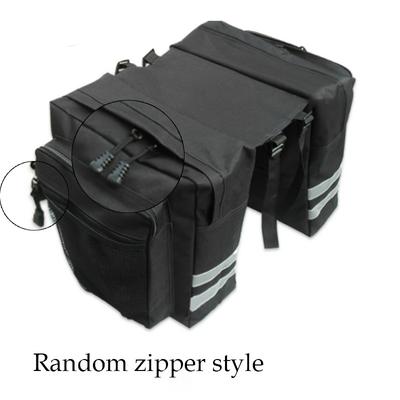 TEMU 1pc 600d Bicycle Rear Rack Bag, 30l Large Capacity Bicycle Tail Bag, Portable Bicycle Bag With Reflective Stripes, For Outdoor Leisure, Cycling Equipment Image