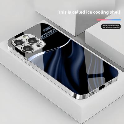 TEMU Simple Silk Texture Pattern Glass Mobile Phone Case For Iphone 16/16plus/16pro/16promax 15/15plus/15pro/15promax/14/14plus/14pro/14promax/13/13pro/13promax/12/12pro/12promax/11/11/11pro Max Image