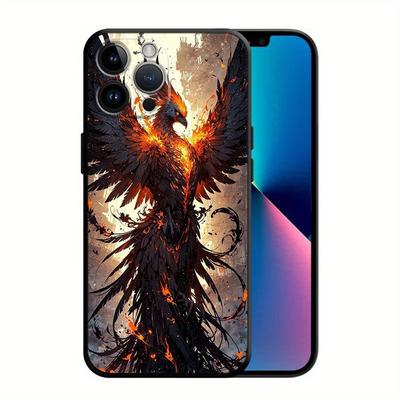 TEMU Phoenix Bird Phone Case For Max 14 Plus 11 11pro 12pro 13pro 14pro 15pro 16pro Protective Silicone High-quality Soft Shockproof Cover Image