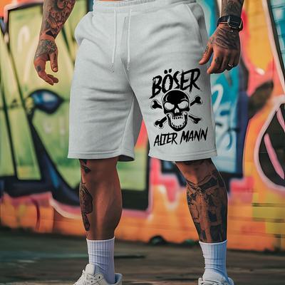 TEMU German Bad Old For Man Summer Outdoor Sports Casual Plus Size Shorts Trend Men's Casual Solid Color Waistband Drawstring Shorts For Summer Beach Vacation Great Gift For !, Plus Size Image