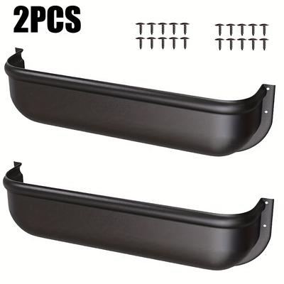 TEMU 1/2pcs Rv Door Storage Box With 2-tier Compartments & Ergonomic Handle - Durable Plastic Organizer For Camping Gear, Tools, And Rv Accessories, Camping Accessories Rv Furniture Parts Image