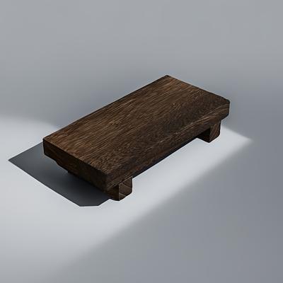 TEMU Small Bathroom Storage Tray, Wooden Base Stand, Retro Style Decoration, Wooden Decorative Tray - Small, Space-saving For Bathrooms, Kitchens Storage, Black Tray, , Brown Wood Tray Image