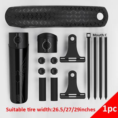 TEMU Enlee Quick Release Mountain Bike Fender, Universal Fit For 26.5/27/29 Inch Tires, Durable Pc Material, Lightweight & High-strength, , Cycling Accessories Image