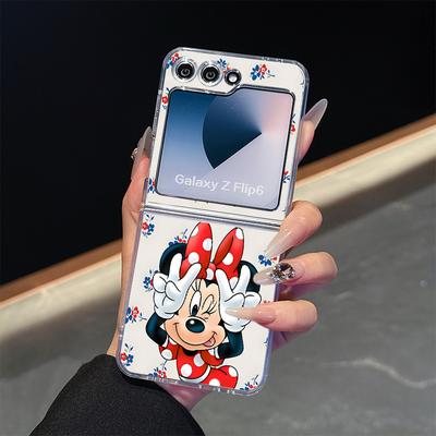 TEMU 1pc Series Tpu Phone Case, The Theme Is Mouse Image, Suitable For For Galaxy Z Flip 3/ 4/ 5/ 6 Z Fold 3/ 4/ 5/ 6 Cute Transparent Phone Case, Day Gift, Birthday Gift, Suitable For Image