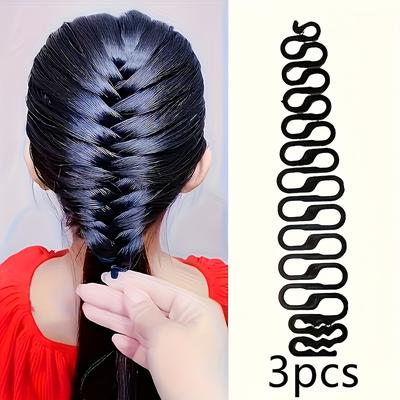 TEMU Easy-to-use Plastic Hair Clip For Stylish Braid And Ponytail - Durable, Cute & With Bow Tie Shape, Perfect Hairstyle, Stylish Hair Accessory | Cute Hair Clip | Durable Plastic, Hair Accessories Image