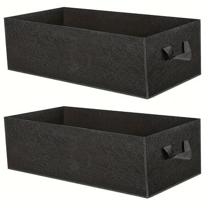 TEMU 1/2pcs Of 32 Gallon/121l Thickened Mesh Raised Garden Bed Square Planter With Handle For Carrots, Onions, Flowers & Fruits (100 X 60 X 20cm) Image