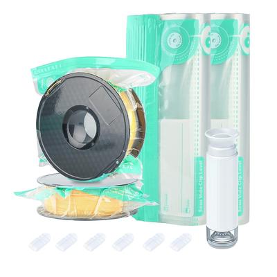 TEMU Pack Of 29 Filament Vacuum Bags Kit, Filament Storage Transparent Vacuum Bags, 3d Printer Filament Vacuum , Reusable, Improved With 6 Sealing Clips, 1 Hand Pump (34 X 30 Cm), Multipurpose Image